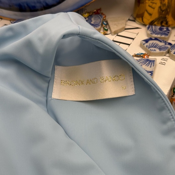 🆕 BRONX & BANCO 🧿 NWOT Camila Rhinestone Cutout Maxi, Powder Blue, Sz M US 6 - Picture 16 of 17